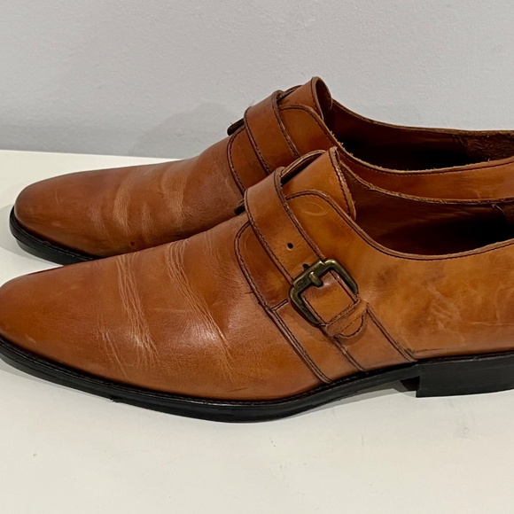 NavyBoot Swiss Made Men’s Dress Shoes EU 41 US 8-8.5 Brown Leather w/ Buckle - Picture 5 of 9